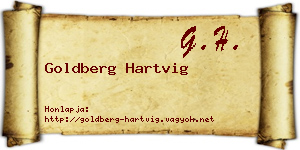 Goldberg Hartvig névjegykártya